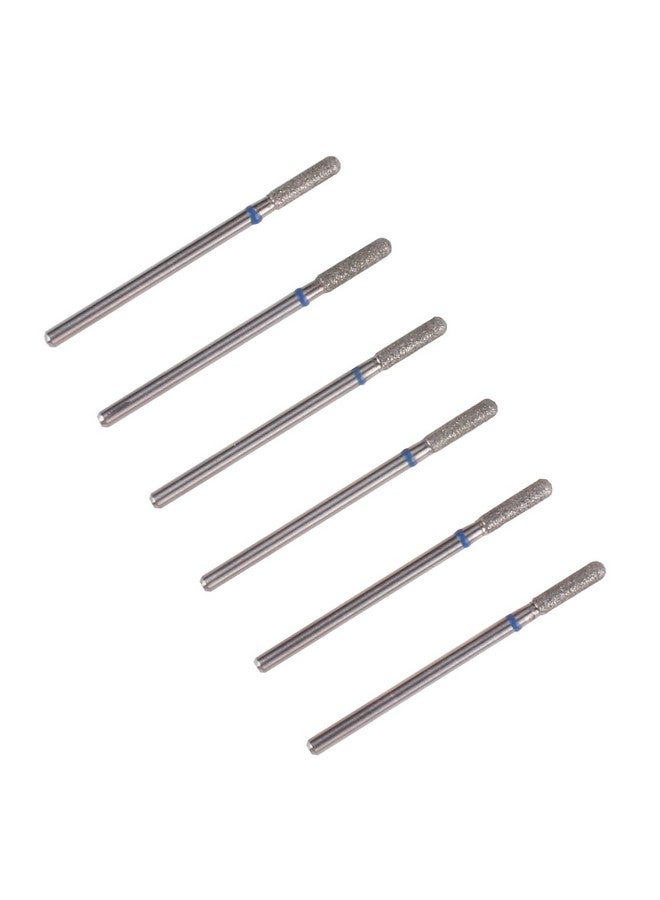 MZCMSL Cylinder Cuticle Drill Bits Set, 6pcs Round Top Russian Manicure Bits, 3/32 Shank efile Bit (Medium) - Image 4