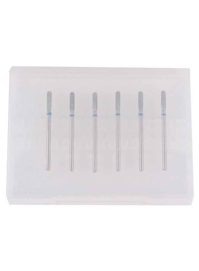 MZCMSL Cylinder Cuticle Drill Bits Set, 6pcs Round Top Russian Manicure Bits, 3/32 Shank efile Bit (Medium) - Image 3
