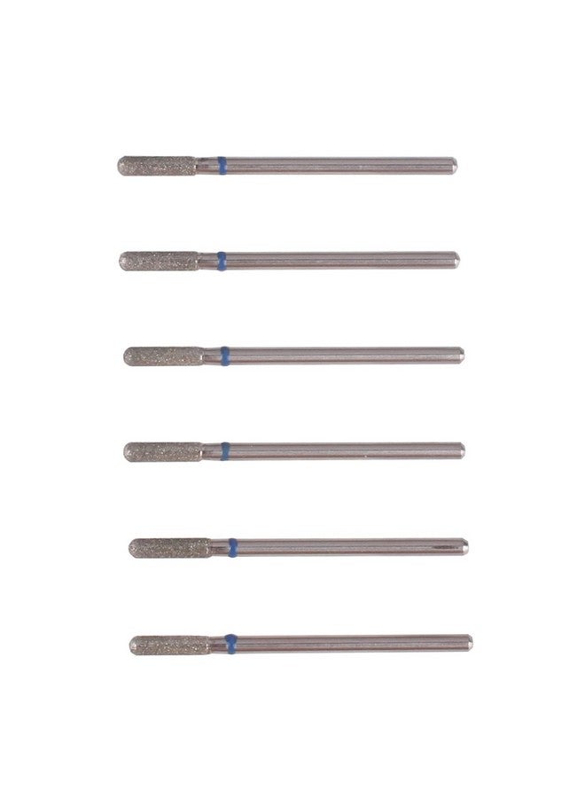 MZCMSL Cylinder Cuticle Drill Bits Set, 6pcs Round Top Russian Manicure Bits, 3/32 Shank efile Bit (Medium) - Image 2