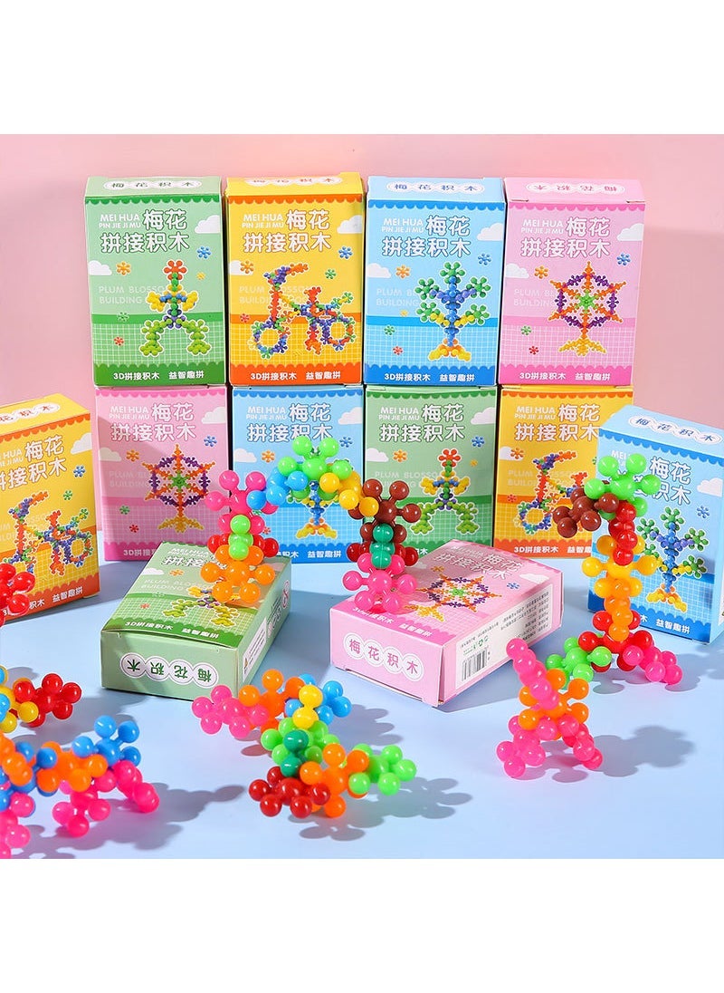 Kids 3D Rotatable Snowflake Blocks Fun Box Boxed) plum building blocks