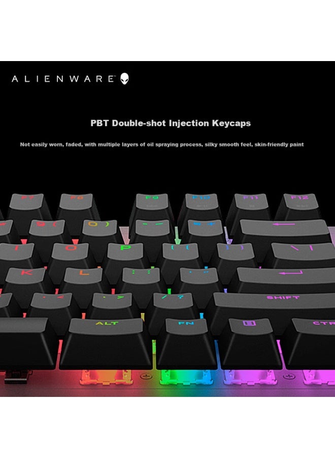 Alienware Aw920k Tri-mode Gaming Mechanical Keyboard, Home Mechanical Red Switch, Fully Programmable, Magnetic Charging, Gift For Boyfriend Or Girlfriend, Black - Image 4