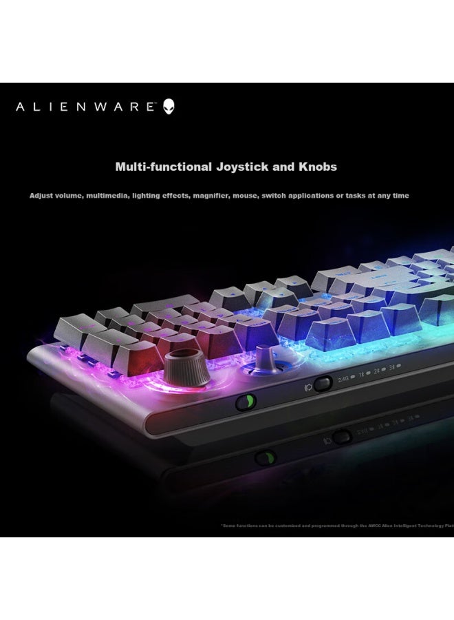 Alienware Aw920k Tri-mode Gaming Mechanical Keyboard, Home Mechanical Red Switch, Fully Programmable, Magnetic Charging, Gift For Boyfriend Or Girlfriend, Black - Image 3