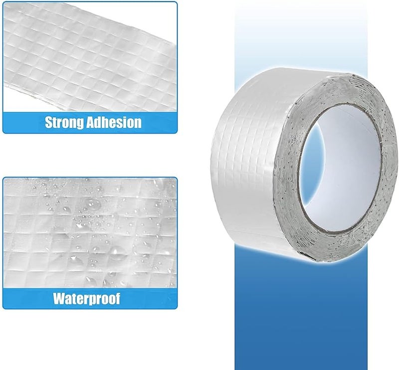 Butyl Rubber Waterproof Tape 1.77 Inch Silver for RV Cars Boats Aluminum Foil Sealant - Image 5