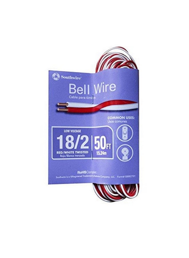 Southwire 64267201 Red/White Bell Wire, 50 Foot