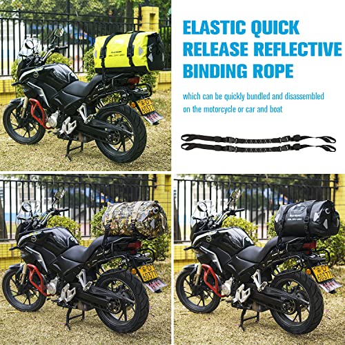WILD HEART Waterproof Motorcycle Duffel Dry Bag PVC500D Double-bottom With Rope Straps and Inner Pocket 40L 66L 100L for Kayaking, Camping, Boating,Motorcycle/Surfing/Hiking(100L,Black) - Image 5