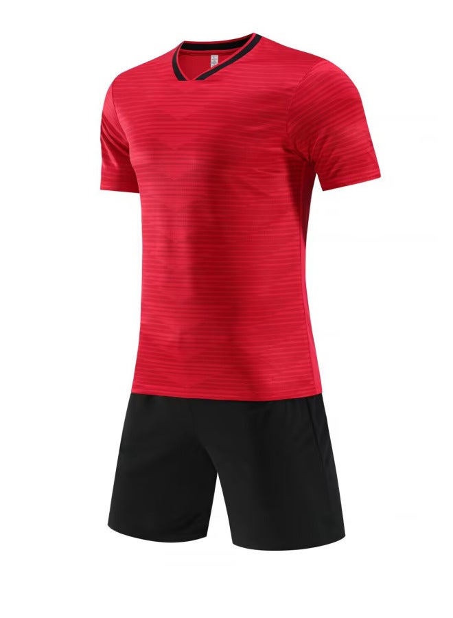 Quick-Dry Short-Sleeve Football Uniform Suit for Boys, Girls, Children, and Adults – Professional Competition Training Team Sportswear