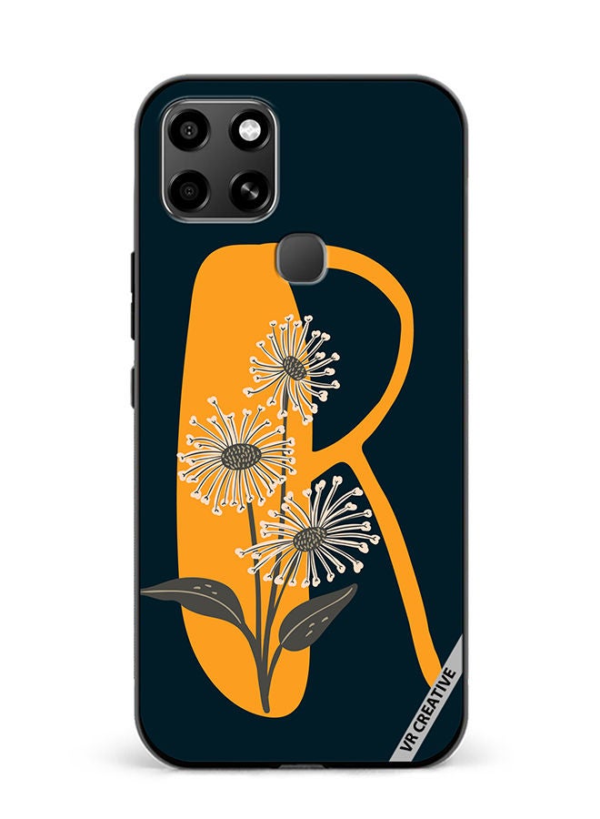 VR CREATIVE Protective Case Cover For Infinix Smart 6 Alphabet R Design Multicolour - Image 1