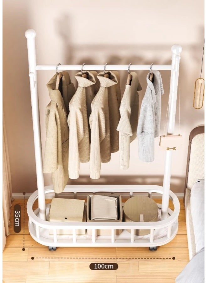 AIWANTO 100CM Freestanding Clothes Rack with Storage Base – Space-Saving Organizer for Shoes, Bags & Daily Wear (170×100×35cm)  - Image 5