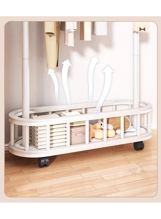 AIWANTO 100CM Freestanding Clothes Rack with Storage Base – Space-Saving Organizer for Shoes, Bags & Daily Wear (170×100×35cm)  - Image 4