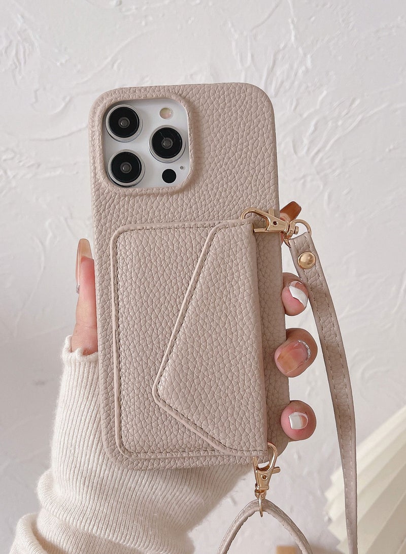 Suteni Back Cover Card Slots Leather Phone Case for iPhone