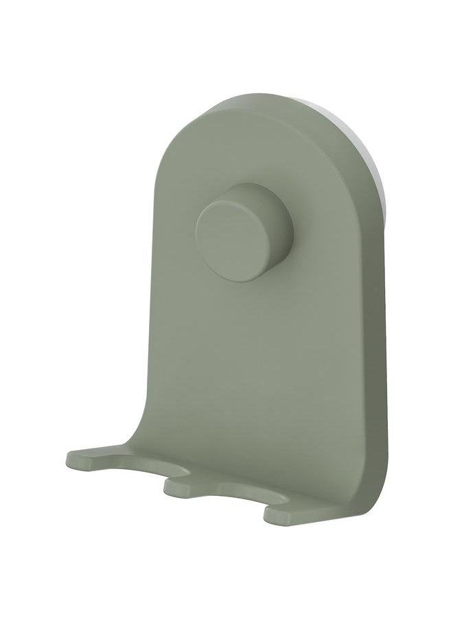 Zaboon - Triple hook with suction cup, grey-green, 7x11 cm - Image 1