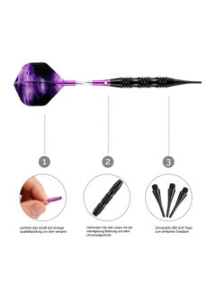 NIBEMINENT 3Pcs/Set Professional Aluminium Alloy Plastic Darts Shaft Tip Flights 22g with Box 14.5*4.8*2cm  - Image 2