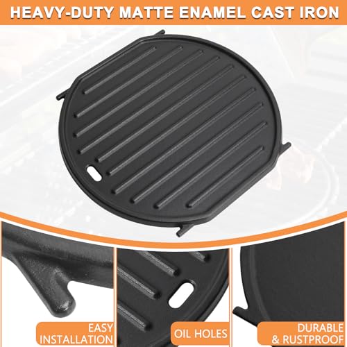 PETKAO 64830 Griddle Plate for Weber Gourmet BBQ System Sear Grates Replacement Parts for Weber GS4 Spirit II 200/300, GS4 Genesis II E-310, II LX S-440 Parts & Any GBS Accessories, Cast Iron, 1PC - Image 3