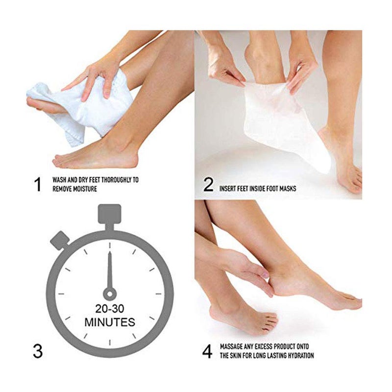 CALA Pure Radiance by CALA Moisturizing Foot Masks 3 Pairs. - Image 4