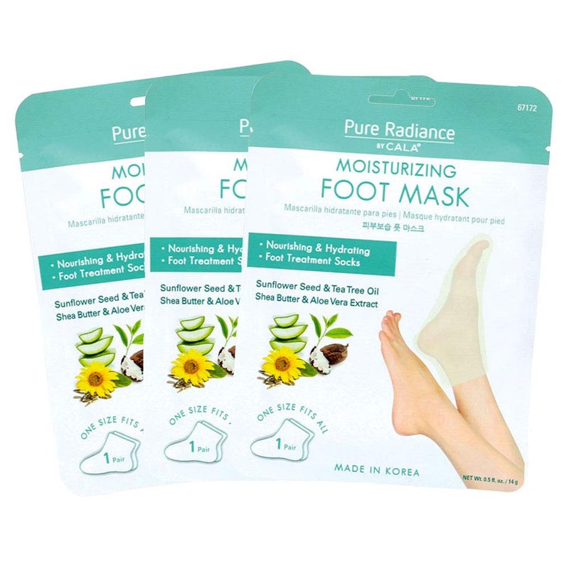 CALA Pure Radiance by CALA Moisturizing Foot Masks 3 Pairs. - Image 1