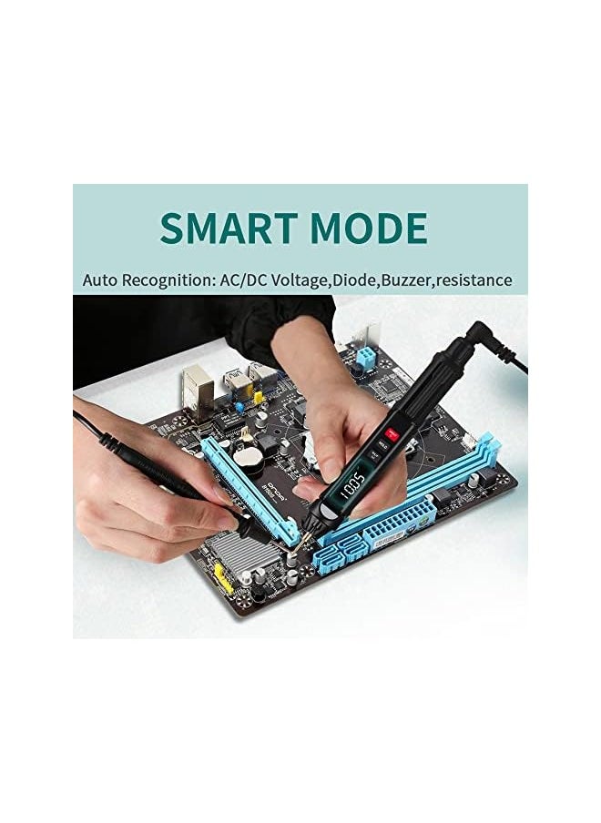 promass Hadheld Digital Multimeter Electric Test Pen Professional Voltage Current Resistance Diode Continuity Test True RMS Automatic Measurement Tester Live Wire Recognition Meter