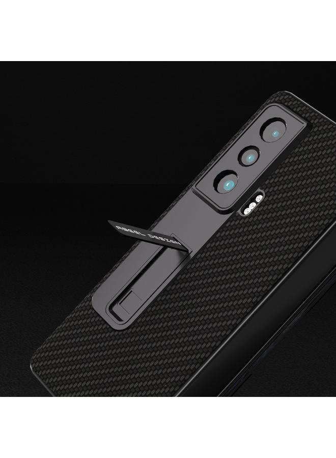 زبون جراب حماية مدمج لهاتف Honor Magic Vs Carbon Fiber مع حامل - Image 4