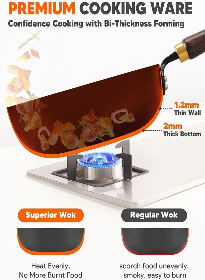 VishBin Square Shape Carbon Steel Frying Wok with Lid & Wooden Handle – Multi-Use Cooking Pot for Stir Fry, Noodles, Curries & Deep Frying - Image 5