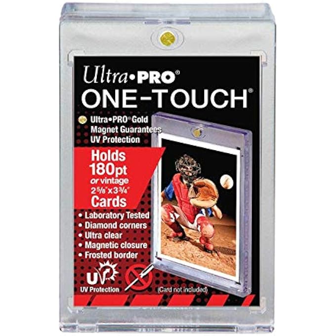 UltraPro UV ONE-TOUCH MAGNETIC HOLDER 180PT CLEAR - TRADING CARD HOLDER - CARD CASE - HOLDER, HINGE/CLOSURE - ALL AGES - Image 1
