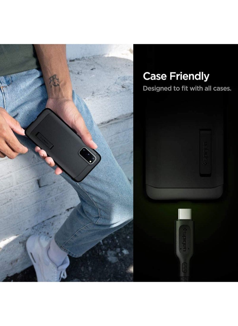 Spigen - C10C3 USB-C to C 3.2 Gen 1 PD Cable 1 Meter [100W & 5Gbps] Power Delivery for MacBook/iPad/Galaxy/Pixel/OnePlus & More - Black - Image 1
