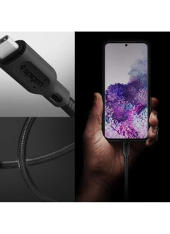 Spigen C10C3 USB-C to C 3.2 Gen 1 PD Cable 1 Meter [100W & 5Gbps] Power Delivery for MacBook/iPad/Galaxy/Pixel/OnePlus & More - Black  - Image 2