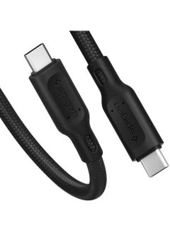 Spigen C10C3 USB-C to C 3.2 Gen 1 PD Cable 1 Meter [100W & 5Gbps] Power Delivery for MacBook/iPad/Galaxy/Pixel/OnePlus & More - Black  - Image 1