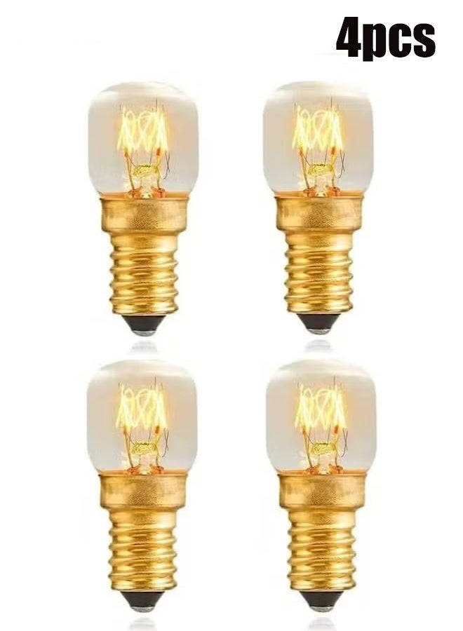 واي جيه مصابيح لمبة الملح، أجهزة متعددة الاستخدامات SES لمبات متوهجة قابلة للتعتيم، مصباح ميكروويف صغير مقاوم لدرجة الحرارة العالية لمبة E14 من كريستال ملح الهيمالايا 4 قطع - Image 1