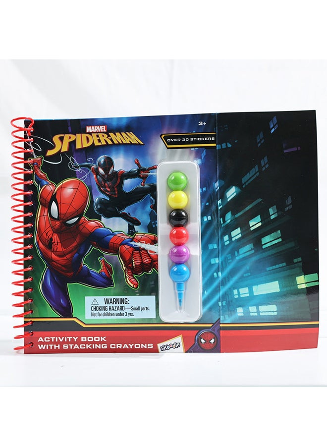 MARVEL SPIDER MAN ACTIVITY BOOK WITH STACKING CRAYONS - Image 3