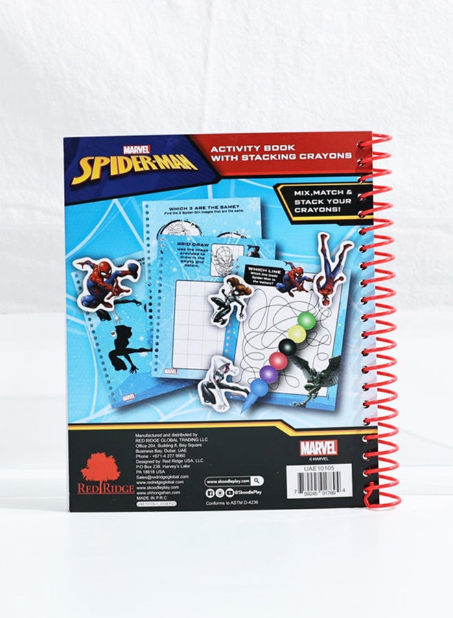MARVEL SPIDER MAN ACTIVITY BOOK WITH STACKING CRAYONS - Image 2