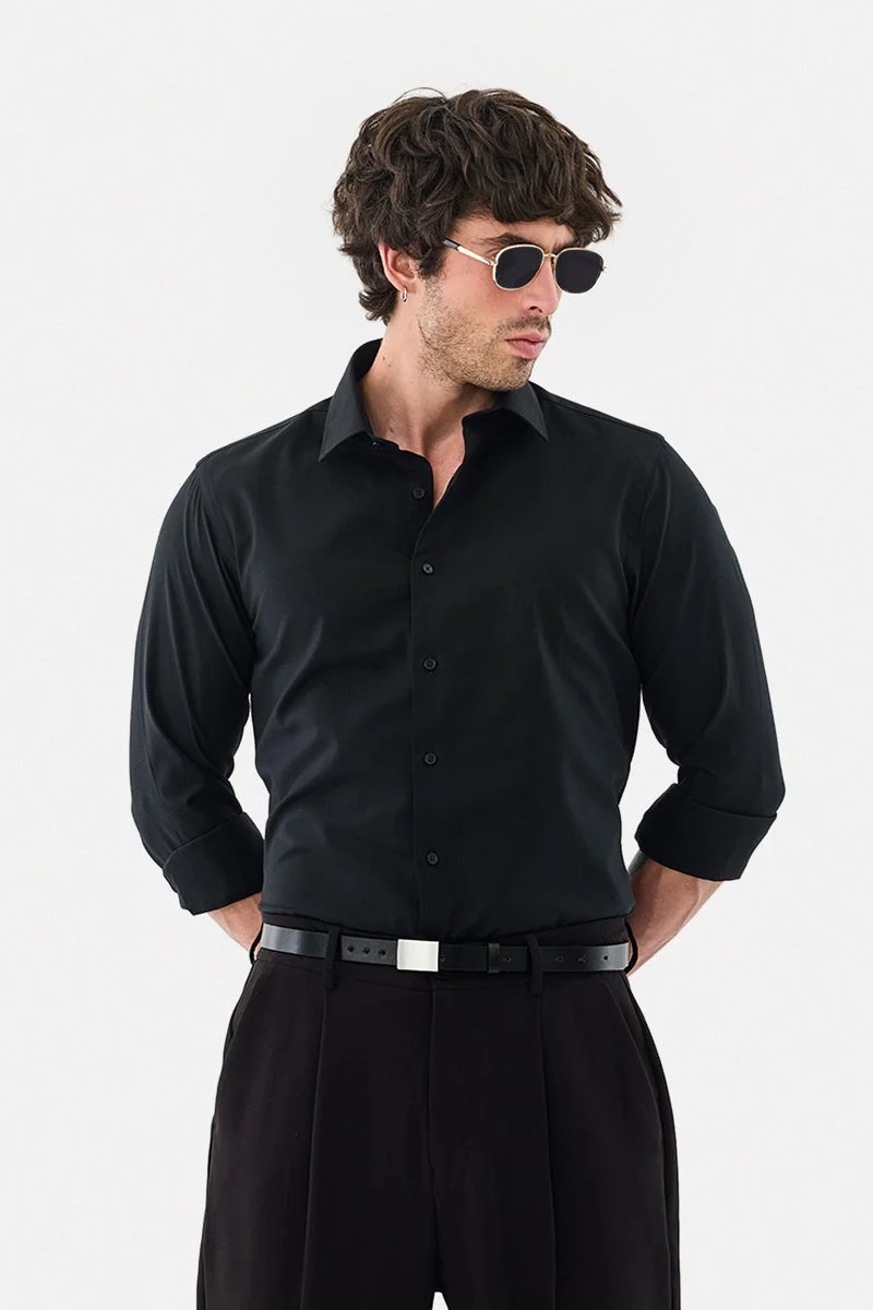 سنيتش قميص قطني فاخر بقصة ضيقة