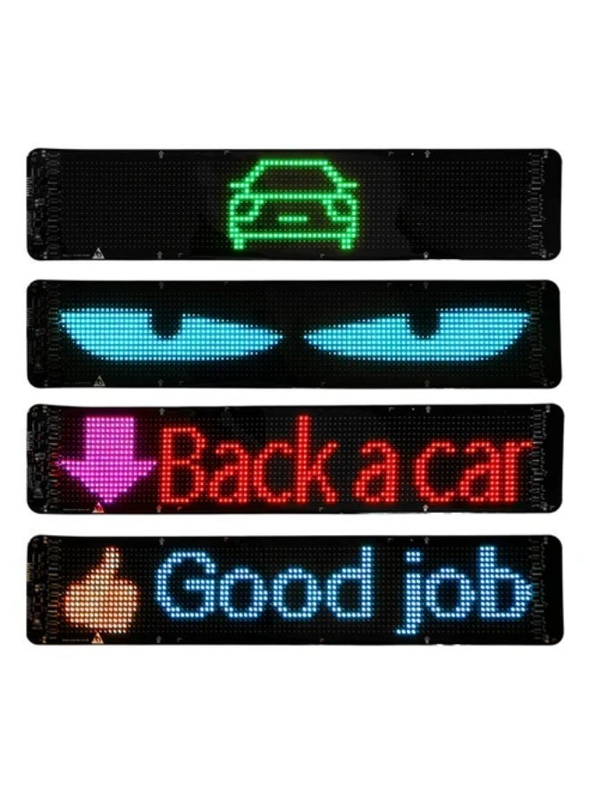 CRONY K6 Car Remote Control DIY Display – 35x11cm LED Advertising Board, Full Color 20x64 Pixels, Bluetooth & Remote Control, IP64 Waterproof, 600-1000cd/m² Brightness for Car Customization - Image 2