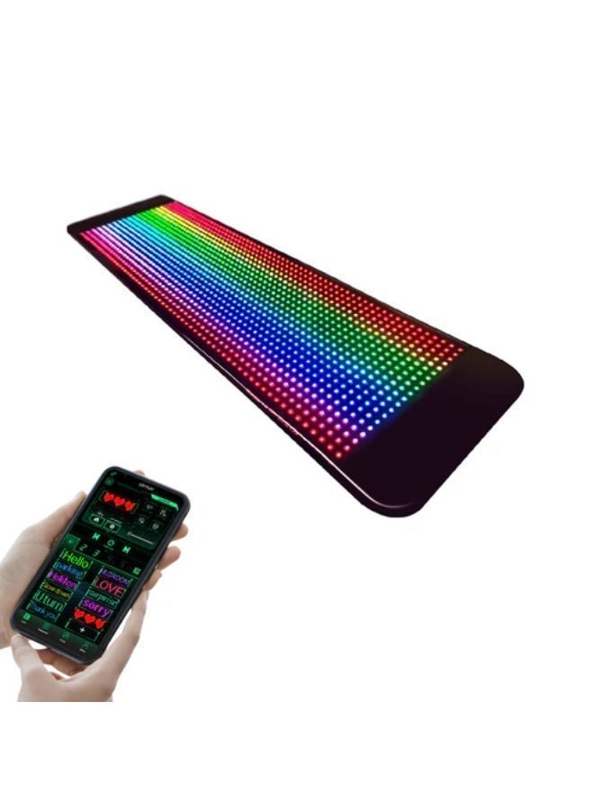 CRONY K6 Car Remote Control DIY Display – 35x11cm LED Advertising Board, Full Color 20x64 Pixels, Bluetooth & Remote Control, IP64 Waterproof, 600-1000cd/m² Brightness for Car Customization - Image 3