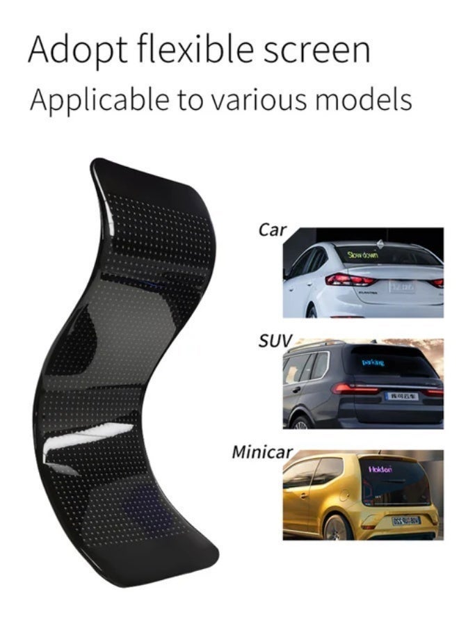 CRONY K6 Car Remote Control DIY Display – 35x11cm LED Advertising Board, Full Color 20x64 Pixels, Bluetooth & Remote Control, IP64 Waterproof, 600-1000cd/m² Brightness for Car Customization - Image 5