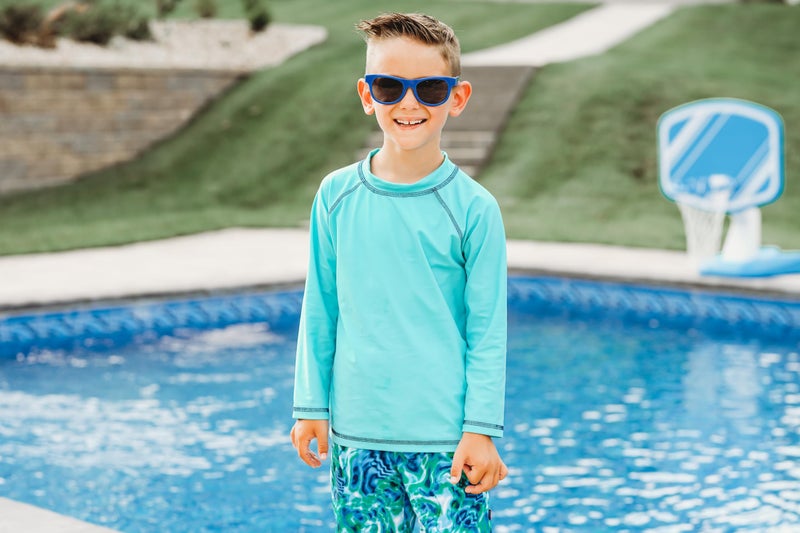 City Threads Boys Rashguard Swim Shirt UPF 50+ Soft Comfortable Durable Sun Protection Made in USA 2-Pack, White, 18-24 Months - Image 2