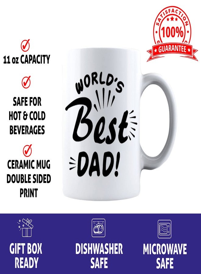 Kropsis World's Best Dad! Mug - For Him Funny Greatest Cool Dad Presents From Wife - Son and Daughter Best Fathers Presents For Anniversary Birthday and Christmas Mug White - Image 3