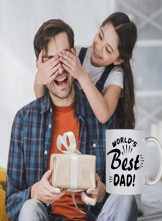 Kropsis World's Best Dad! Mug - For Him Funny Greatest Cool Dad Presents From Wife - Son and Daughter Best Fathers Presents For Anniversary Birthday and Christmas Mug White - Image 2
