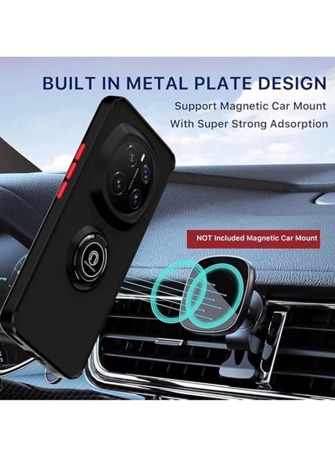 Compatible with Honor Magic 7 Pro Case with Ring Holder, PC +TPU Shockproof Bumper Case Matte Translucent Protective Cover for Honor Magic 7 Pro - Image 2