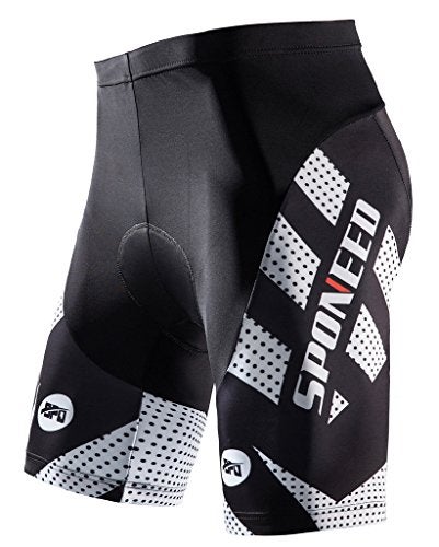 sponeed Padded Shorts Man Cycle Pants Road Bike Short Bicycle Bottoms Padding Spandex Cycling Workout XXXL White - Image 1