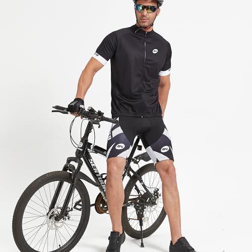 sponeed Padded Shorts Man Cycle Pants Road Bike Short Bicycle Bottoms Padding Spandex Cycling Workout XXXL White - Image 3