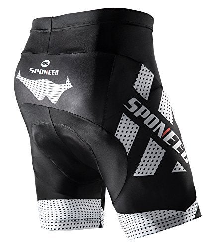 sponeed Padded Shorts Man Cycle Pants Road Bike Short Bicycle Bottoms Padding Spandex Cycling Workout XXXL White - Image 4