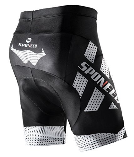 sponeed Padded Shorts Man Cycle Pants Road Bike Short Bicycle Bottoms Padding Spandex Cycling Workout XXXL White - Image 2