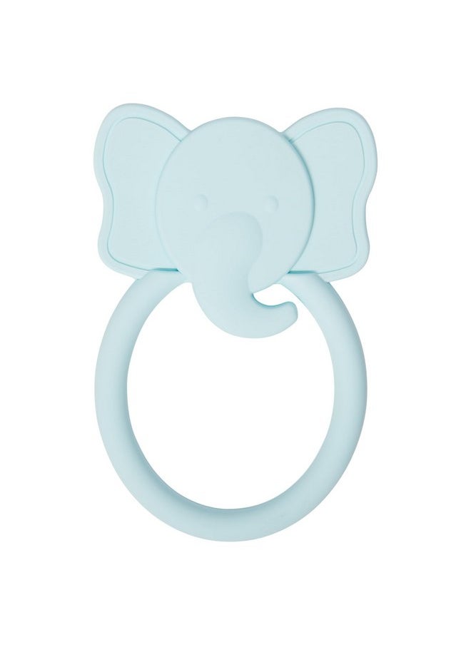 C.R. Gibson C.R. Gibson 100% Food Grade Silicone Elephant Baby Teether for Infants, 2.75" x 4.25", Multicolor  - Image 1