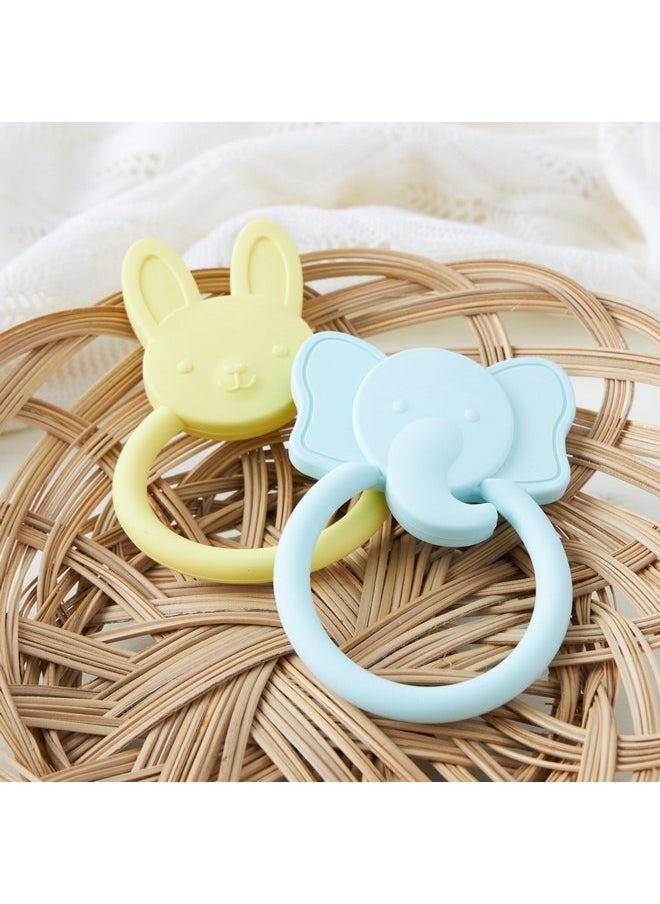 C.R. Gibson C.R. Gibson 100% Food Grade Silicone Elephant Baby Teether for Infants, 2.75" x 4.25", Multicolor  - Image 4
