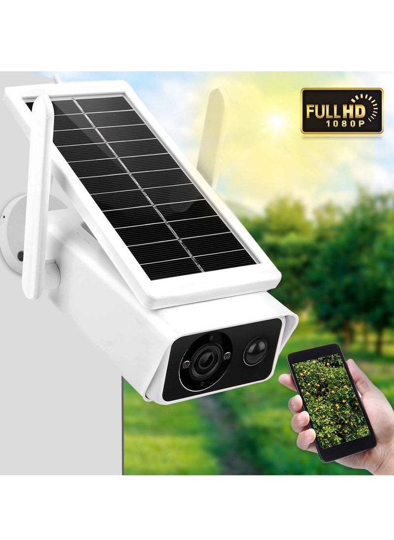 KASTWAVE - 1080P Solar Surveillance Camera, IP66 Waterproof WiFi Security Camera, Support WiFi/AP Hotspot Connection, with IR Night Vision + PIR Motion Detection + Low-Power Consumption + 2 Way Audio Talk - Image 1