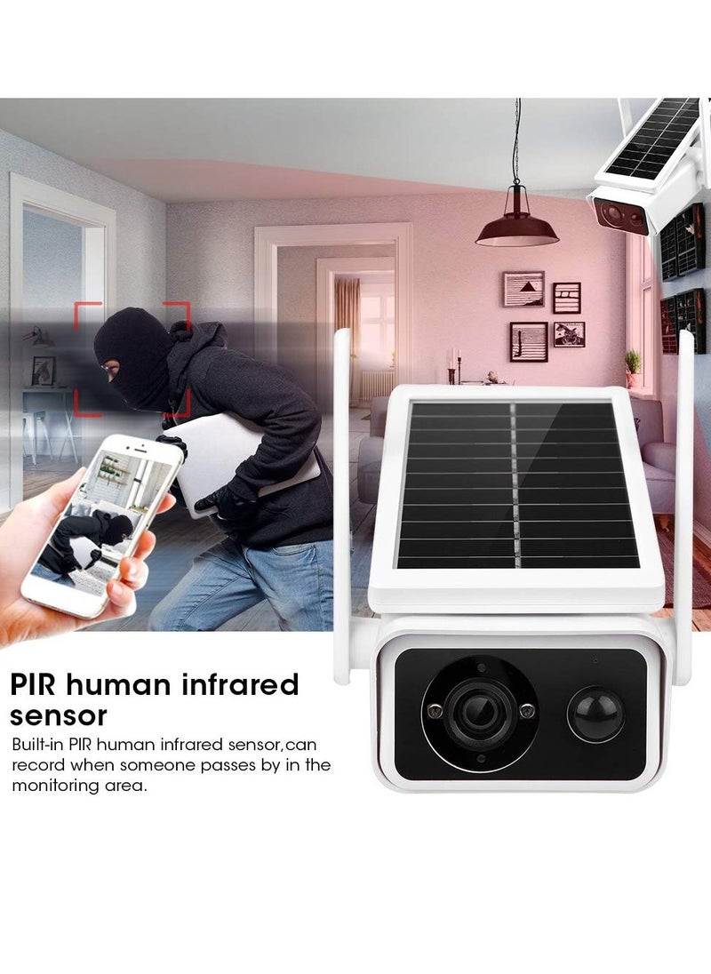 KASTWAVE - 1080P Solar Surveillance Camera, IP66 Waterproof WiFi Security Camera, Support WiFi/AP Hotspot Connection, with IR Night Vision + PIR Motion Detection + Low-Power Consumption + 2 Way Audio Talk - Image 1