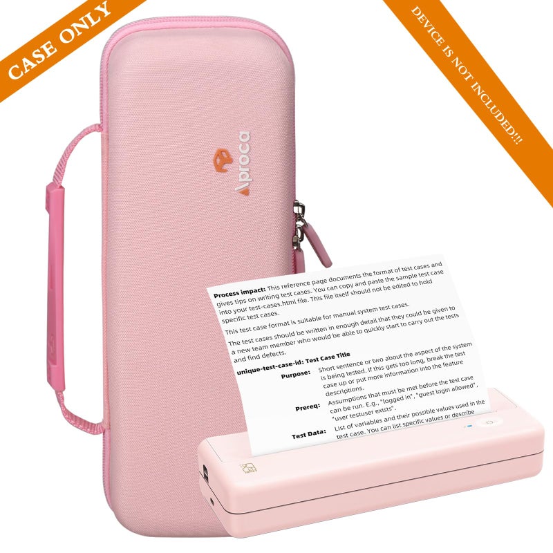 Aproca Pink Hard Storage Protective Case, for HPRT MT810 Portable Printers and Accessories - Image 5