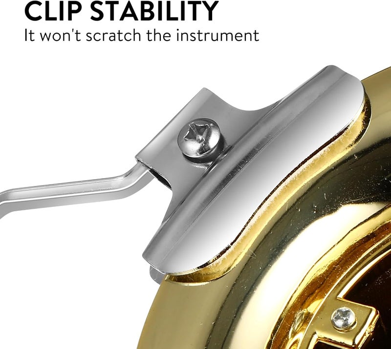 EXCEART Clarinet Music Holder, Trumpet Trombone Sheet Music Clip Lyre, Silver Metal, Modern Style, C Instrument Key - Image 5