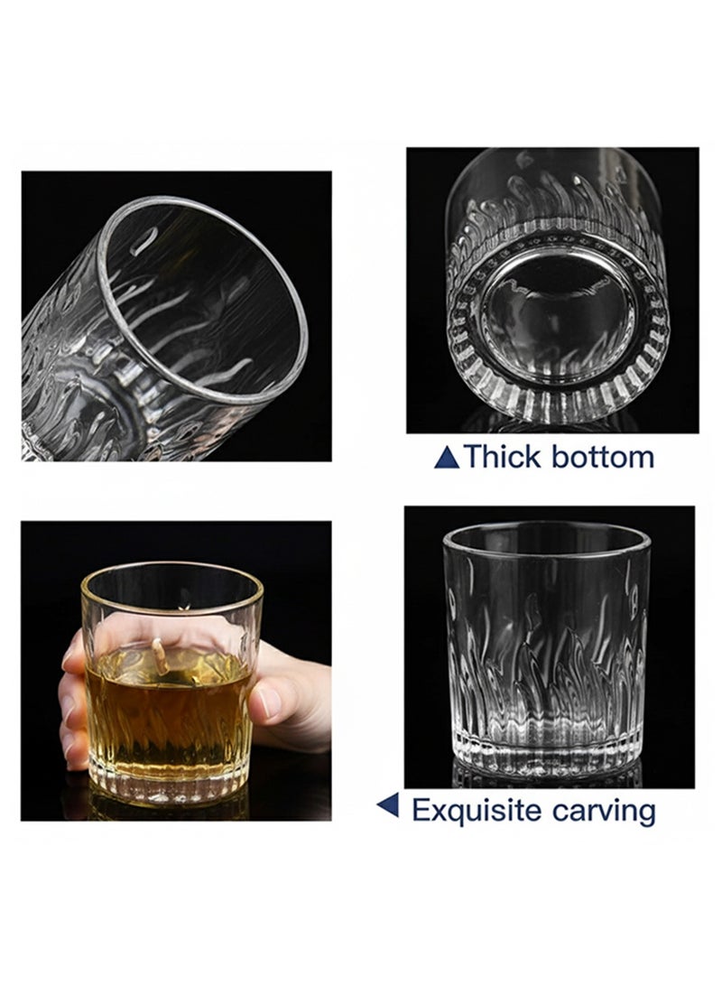 كويزين أرت طقم أكواب موجو القصيرة من كويزين آرت، 6 قطع - سعة 310 مل، أكواب شرب فاخرة بقاعدة سميكة - متينة، قابلة للتكديس، أدوات زجاجية للويسكي والكوكتيلات والعصائر والماء - Image 2