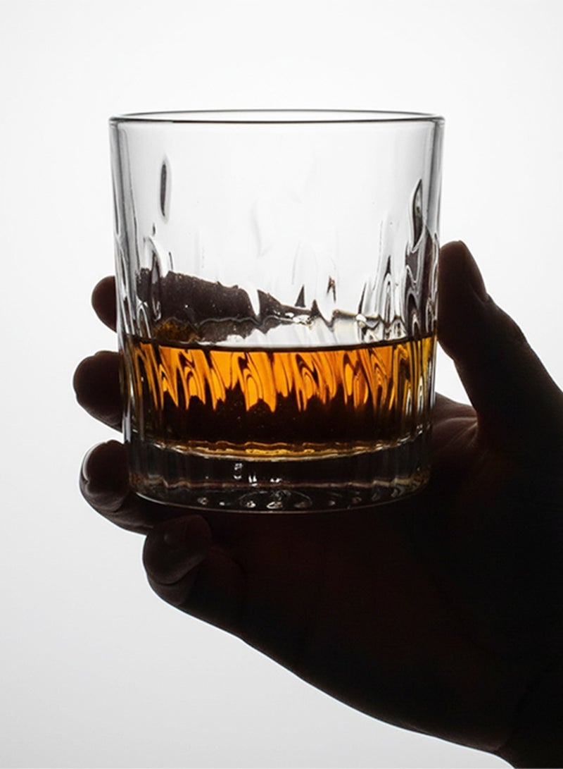 كويزين أرت طقم أكواب موجو القصيرة من كويزين آرت، 6 قطع - سعة 310 مل، أكواب شرب فاخرة بقاعدة سميكة - متينة، قابلة للتكديس، أدوات زجاجية للويسكي والكوكتيلات والعصائر والماء - Image 4