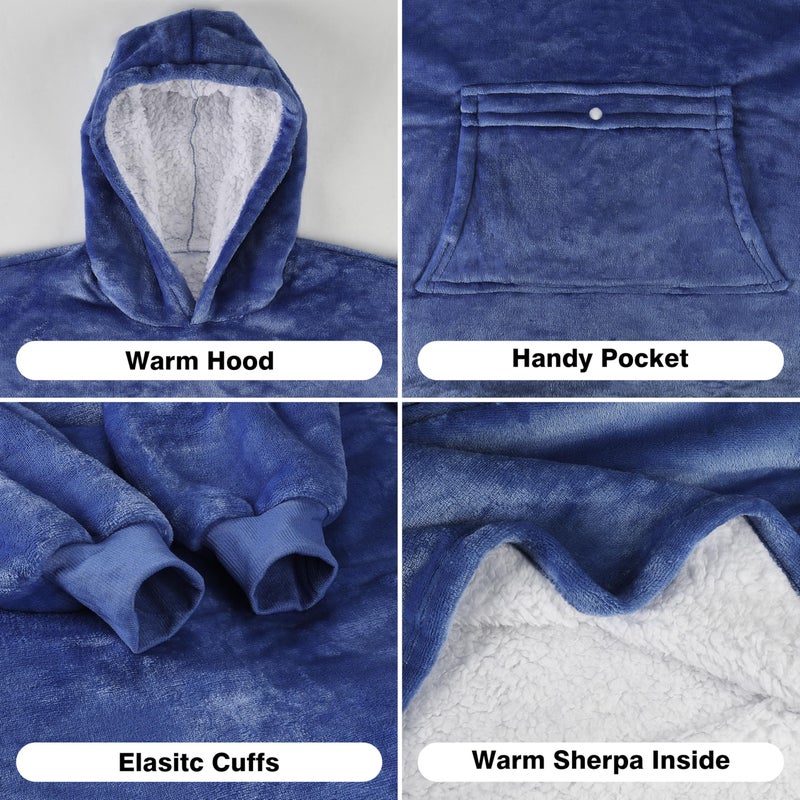 Catalonia Catalonia Blanket Hoodie for Kids  Oversized Wearable Sherpa Sweatshirt Pullover for 7-16 yr Teens Youth  Kids Gift Idea  - Image 3